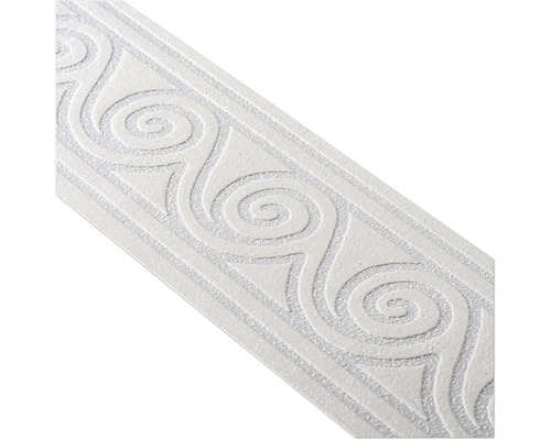 Zelfklevende rand 3840-10 Alleen rand Golven Grijs Glitter 5 m x 8 cm