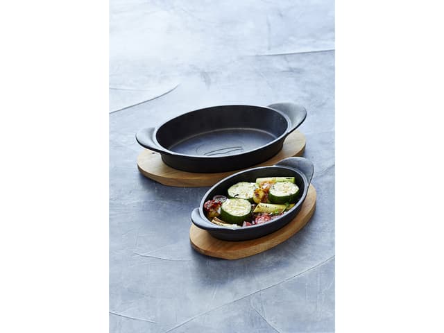 HOLM Fad/tallerken 21 x 15 x 4 cm Sort