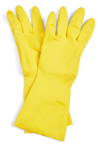 Spontex Multi Use, Haushaltshandschuhe mit Frischeschutz und FSC-Naturlatex, innen mit Baumwollbeflockung, Größe M