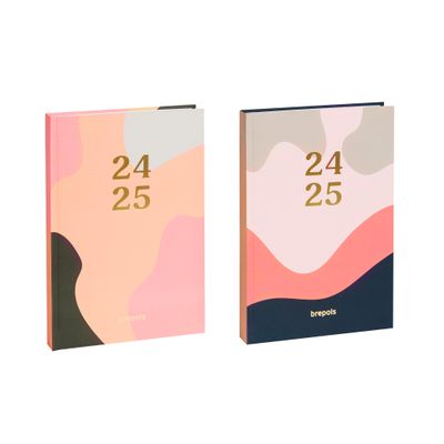 Agenda de poche Color Camo - 1 semaine sur 2 pages - 9 x 16 cm - 2 modèles disponibles - Brepols