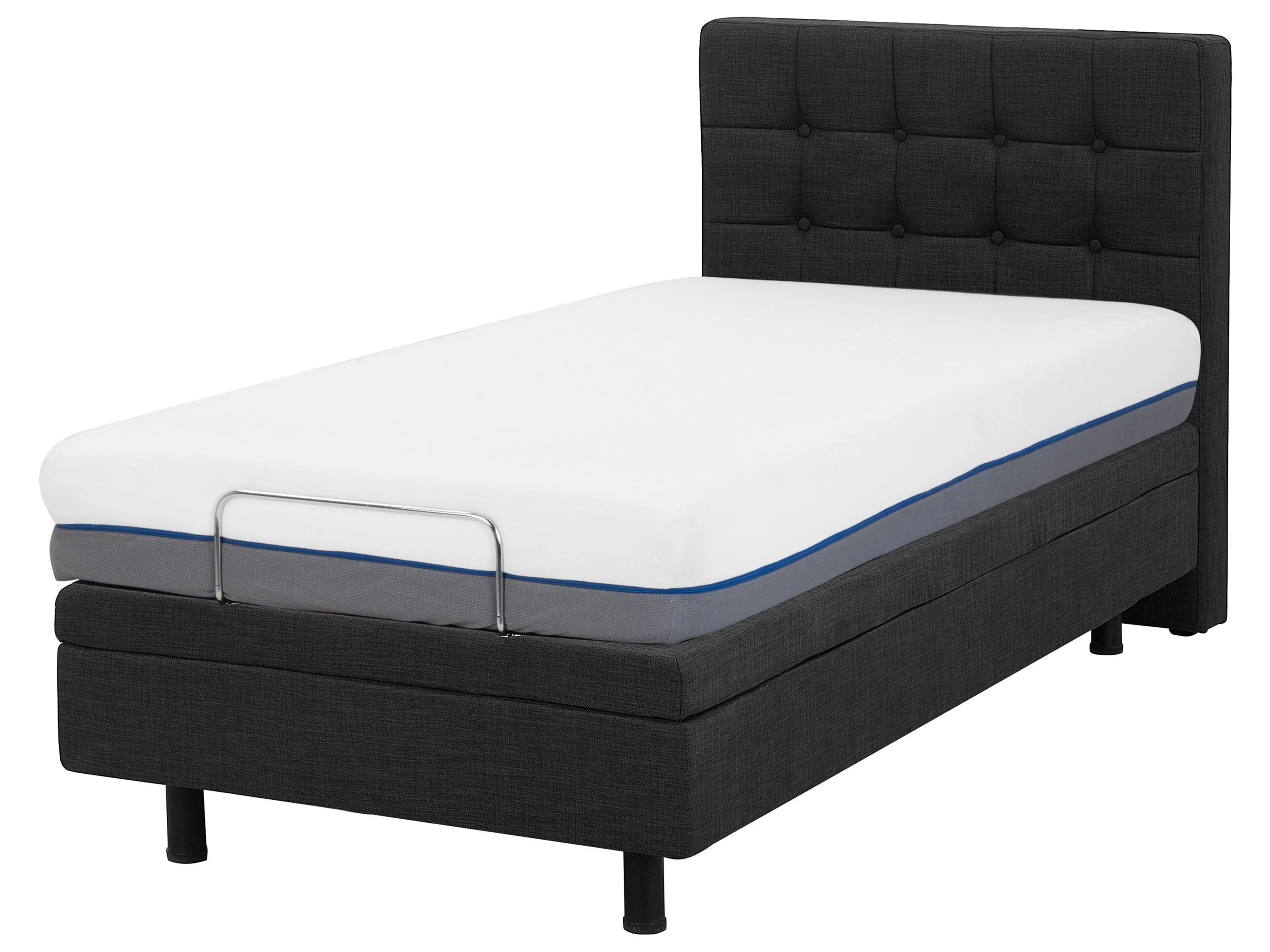 Verstelbaar bed Stof DUKE 90 x 200 cm Donkergrijs