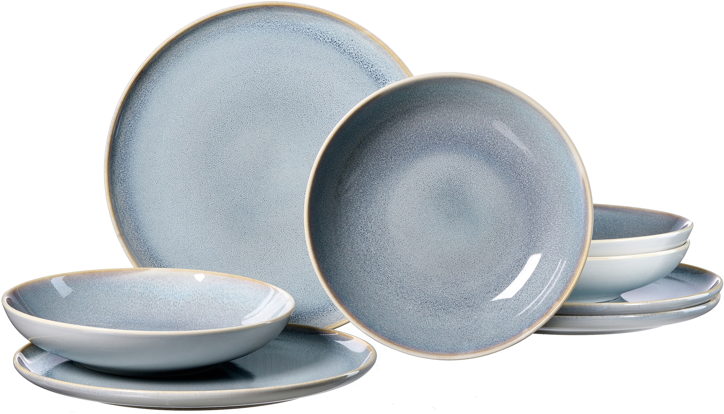 Ritzenhoff & Breker Tafelservice »Teller Set, Geschirr-Set Skagen Ston« Reaktivglasur, 8 Teile, für 4 Personen