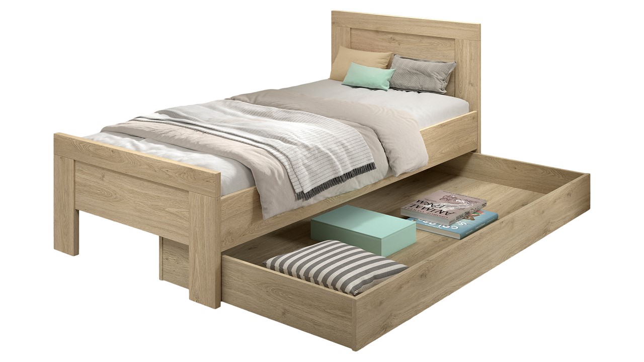 Bed Sam met slaaplade eik