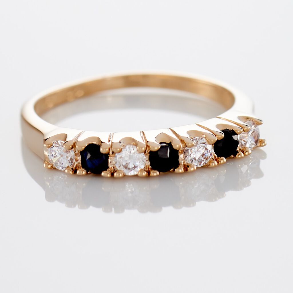 Bague Isee Plaqué Or Oxydes De Zirconium