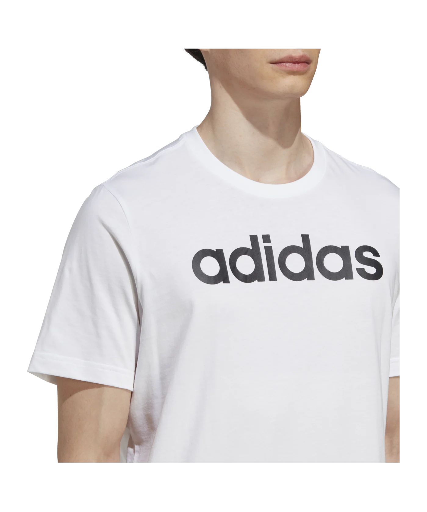 adidas Essentials Embroidered Logo T-Shirt Weiss