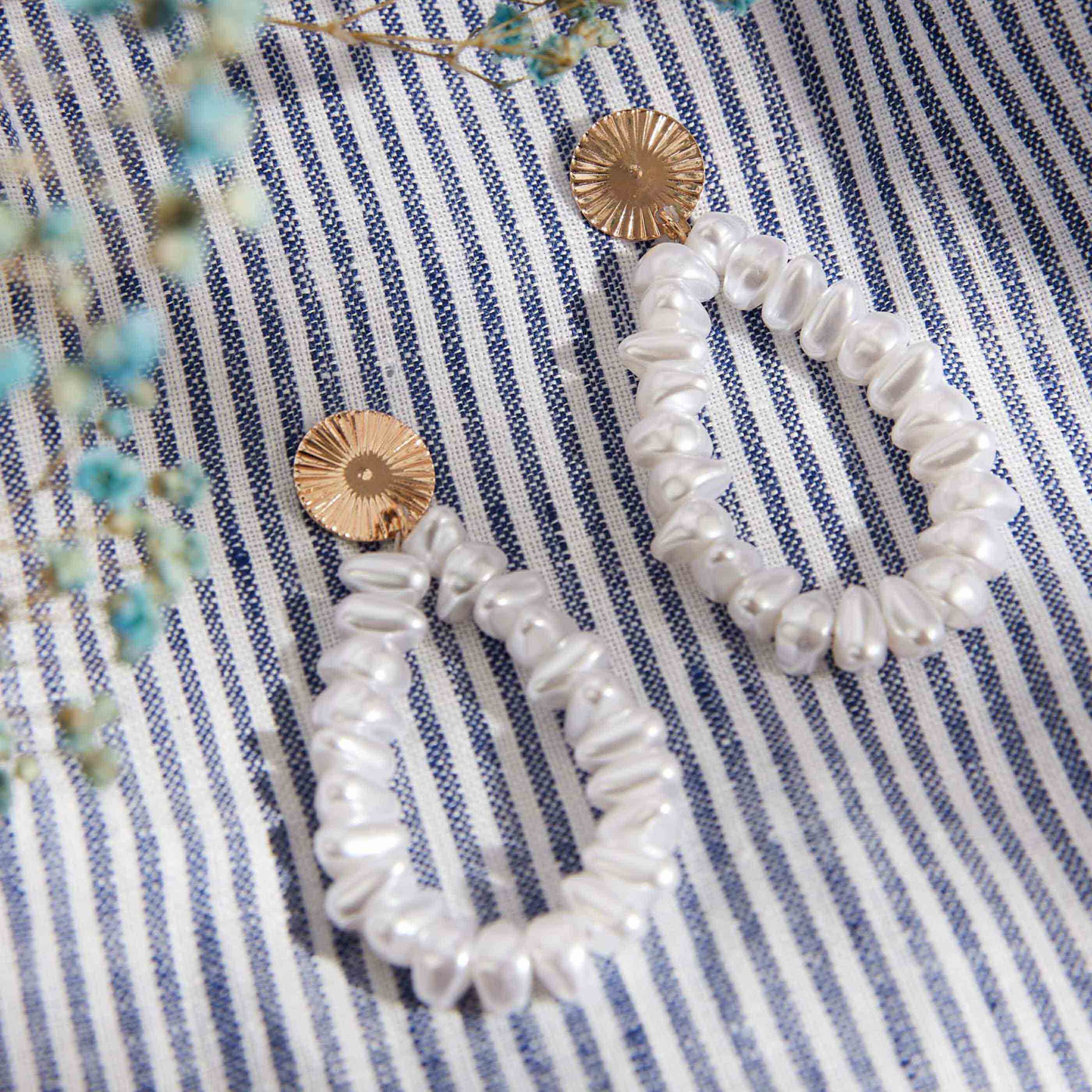 Boucles d'oreilles perles d'imitation - BIJOUX