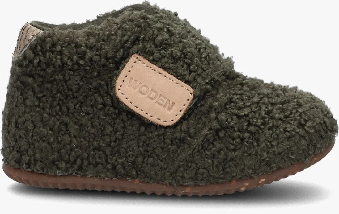 WODEN groene woden babyschoenen kim teddy