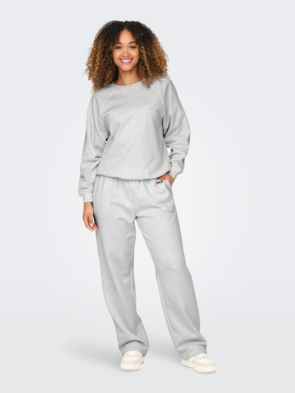 ONLDAZE Mittlere Taille Normal geschnitten Jogginghose Light Grey Melange