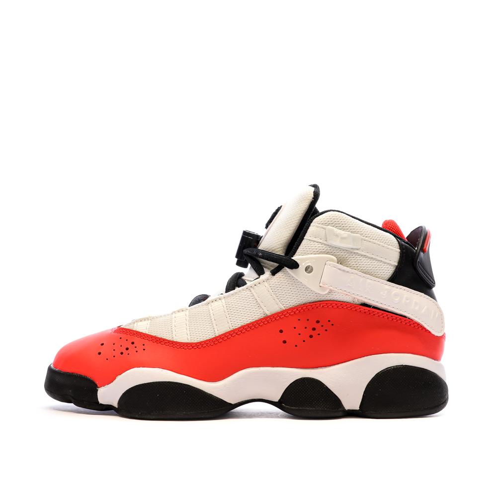 Nike Baskets Blanc/Rouge Garçon Nike Jordan 6 Rings