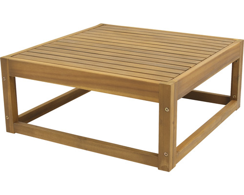 Loungeset voor 4 personen bestaande uit: fauteuil, kruk, houten tafel inclusief kussens