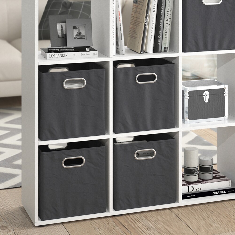 Raumteiler Bücherregal Standregal 16 Fächer Weiß Karree Faltboxen Regal Vicco