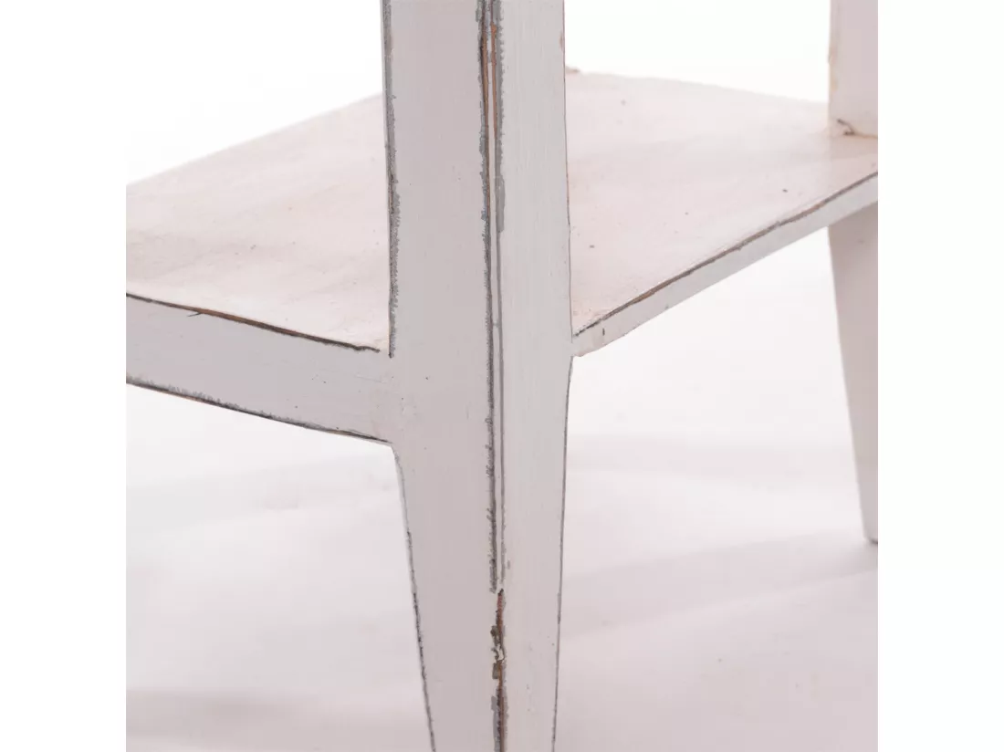 TABLE DE TÉLÉPHONE PLANTE Bois massif en acajou, avec tiroir 06 weiß-landhaus