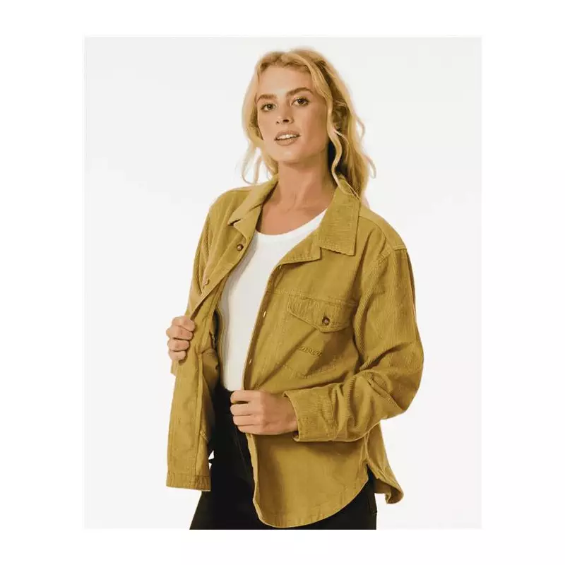 Chemise femme RIPCURL Stevie Cord Shirt Khaki