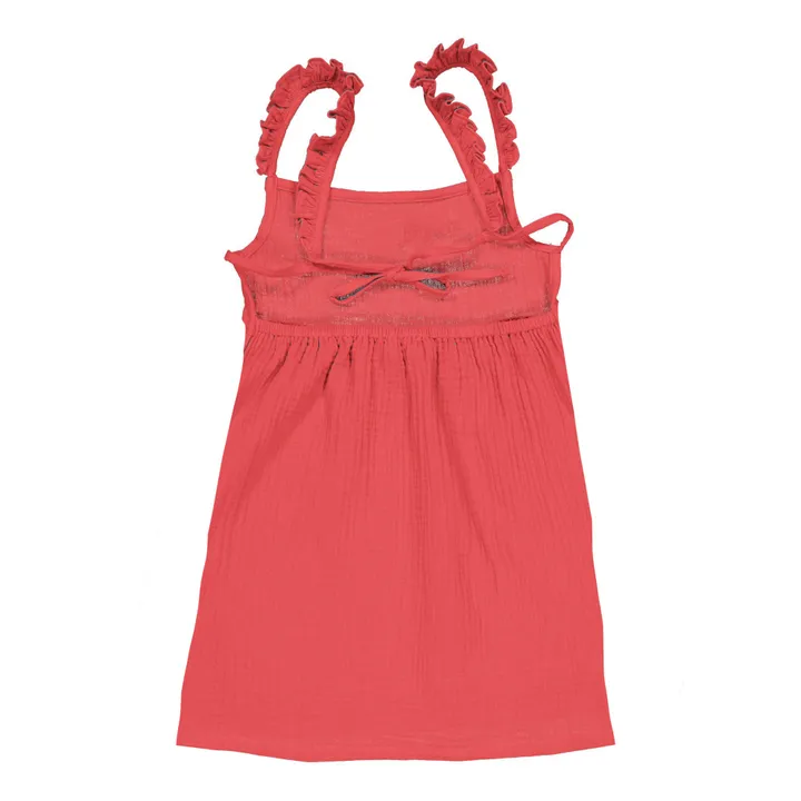 Petite Lucette Robe Coton Bio Lara | Rouge
