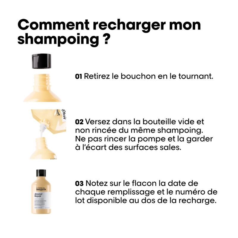 Recharge shampooing Absolut Repair L'Oréal Professionnel 500ml