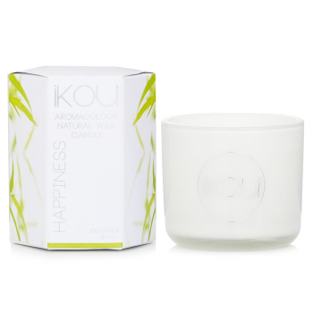 iKOU iKOU Eco-Luxury Aromacology Natural Wax Candle Glass - Happiness (Coconut & Lime) 85g