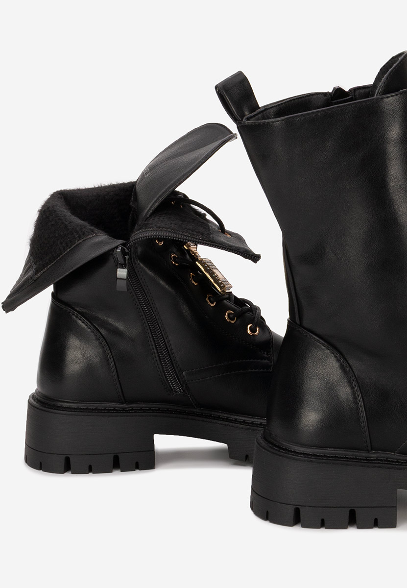 Bottines rangers femme noirs Linora