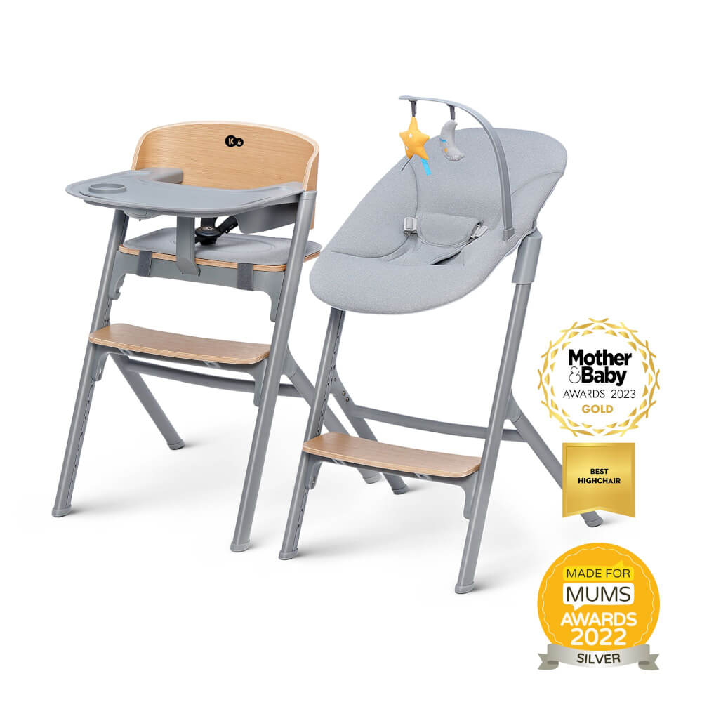 Kinderkraft Hochstuhl LIVY oak   bouncer CALMEE
