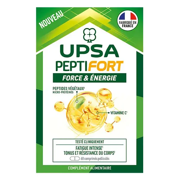UPSA Peptifort Force & Energie - Fatigue intense Tonus résistance 60 comprimés