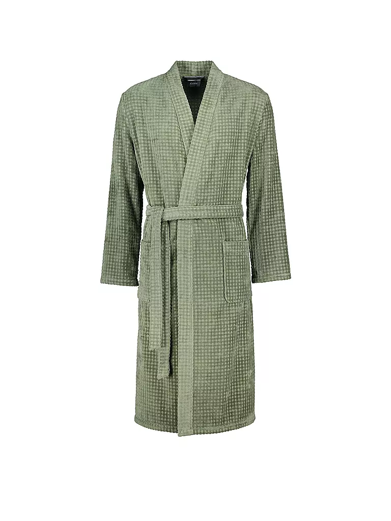 CAWÖ Herren Bademantel Kimono hellgrün