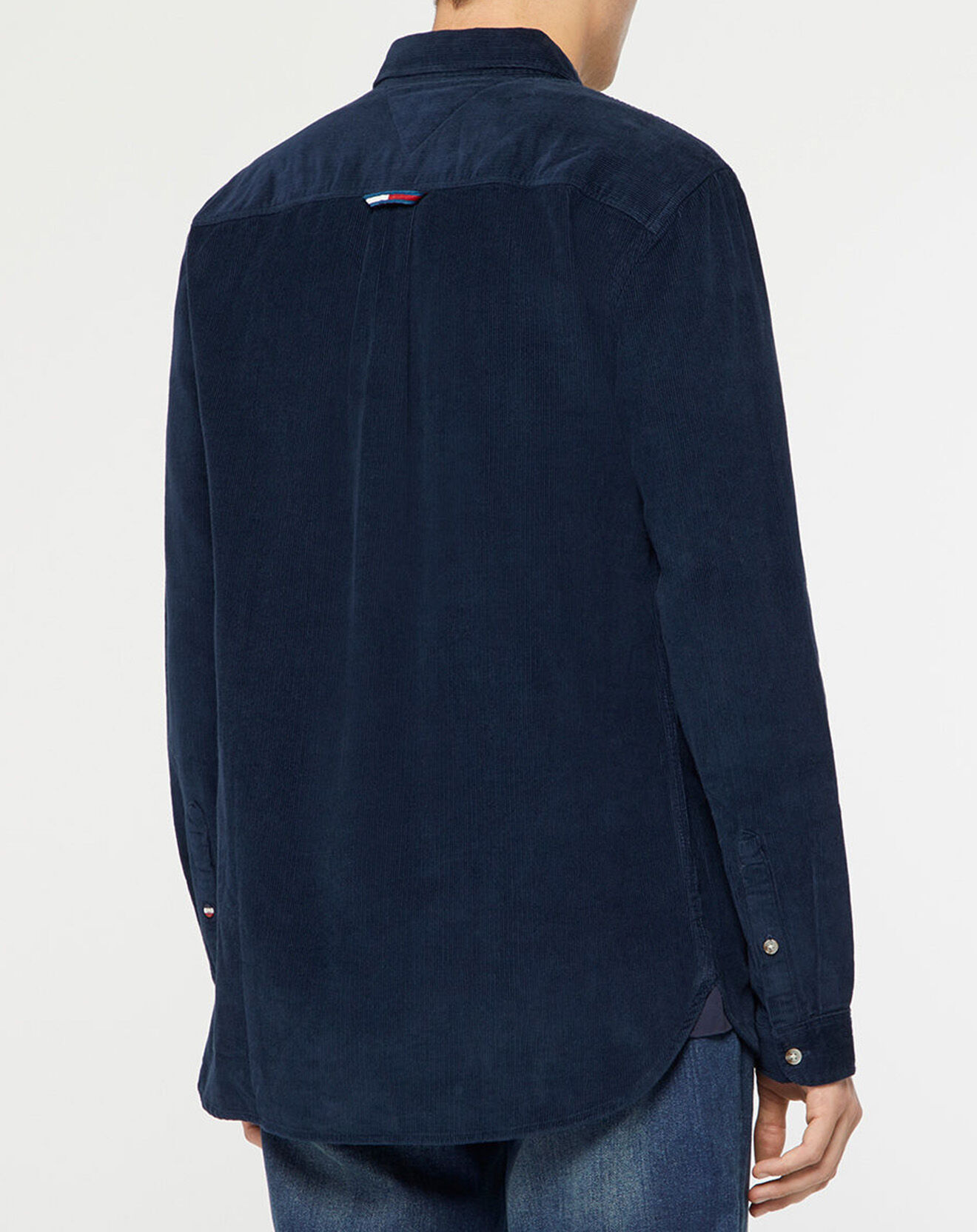 Tommy Jeans Chemise Regular en Velours côtelé Milleraies bleu marine