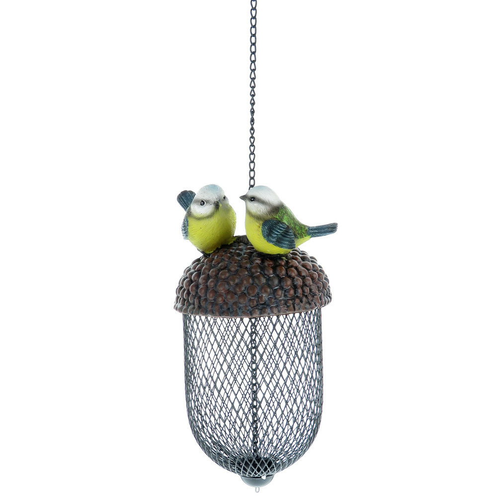 Mangeoire gland avec déco oiseaux a suspendre, couleur aléatoire, pour oise