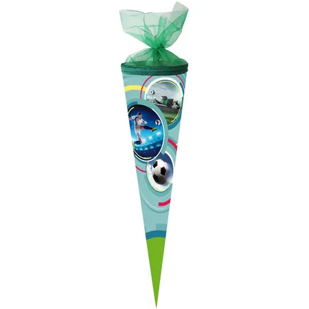 Nestler Schultüte Soccer 70 cm Tüll/Posaborte grün