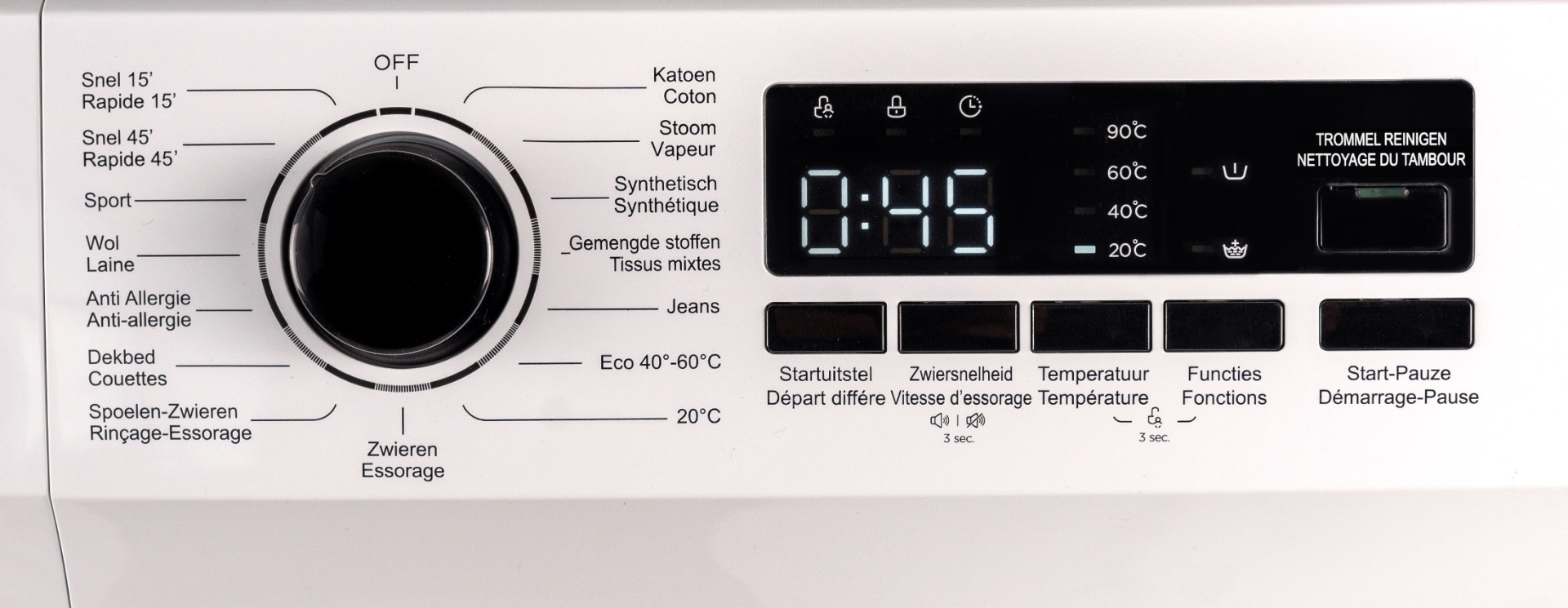 Friac wasmachine WA8401A - 8kg - 1400T/min - Energieklasse A
