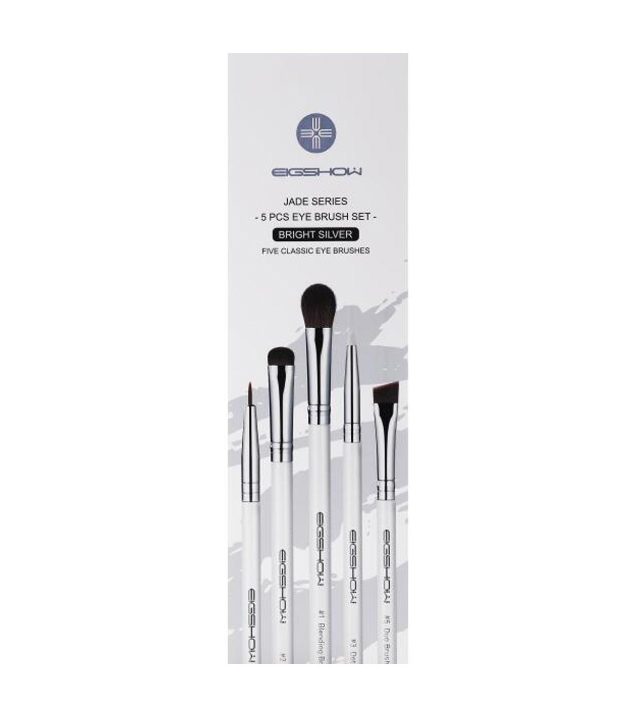 Eigshow - Set 5 pincéis para os olhos Jade Series - Bright Silver