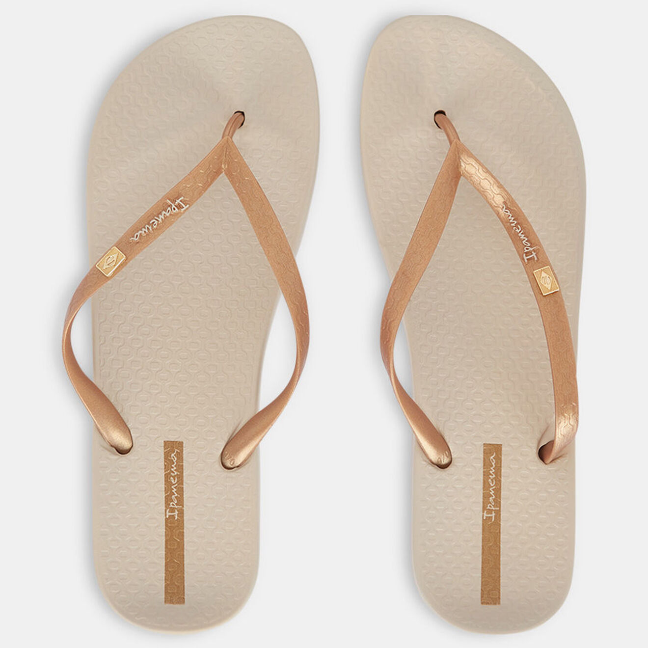 Ipanema Tongs Brasilidade en matière recyclée beige/doré