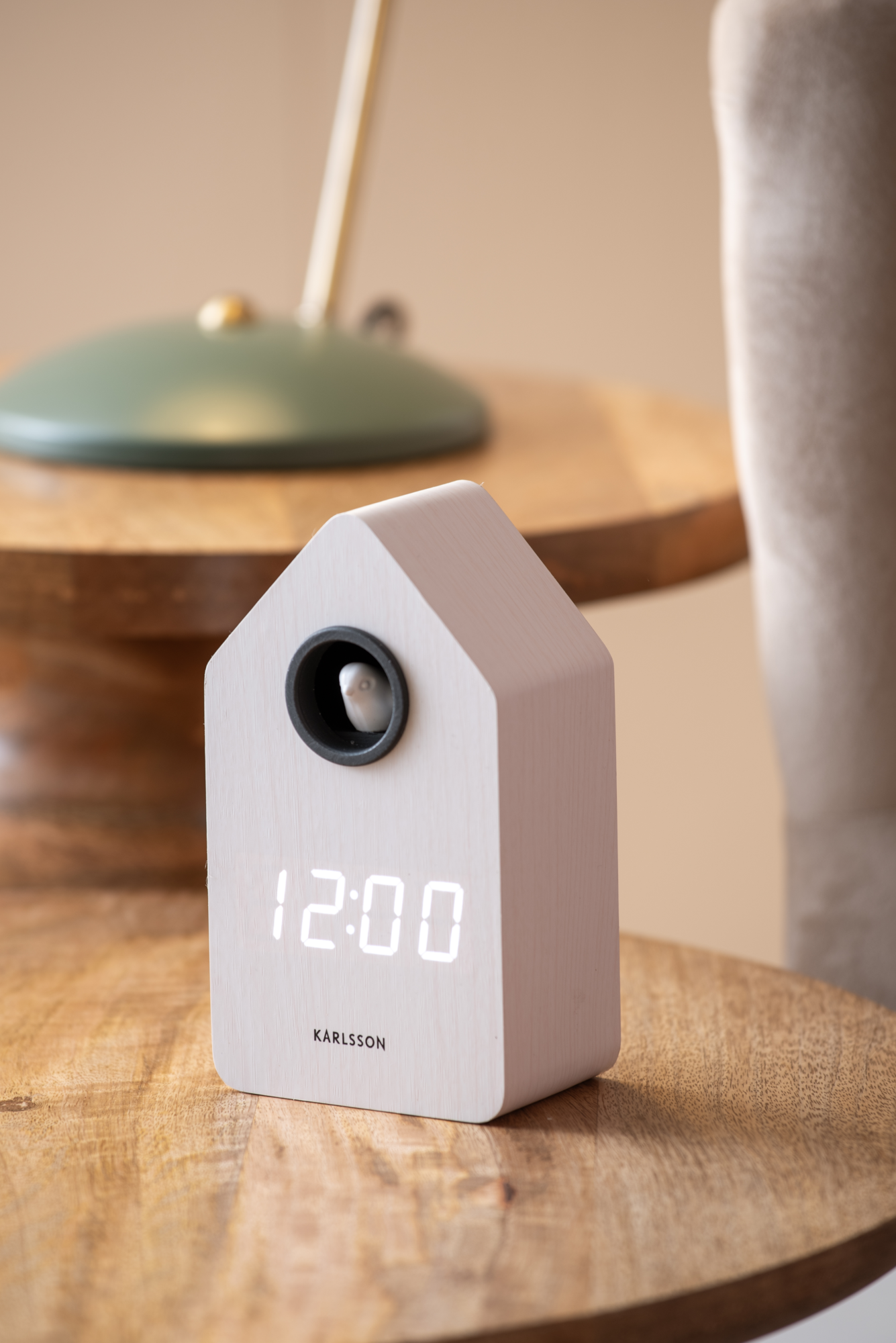 Wekker Cuckoo LED - Zwart hout