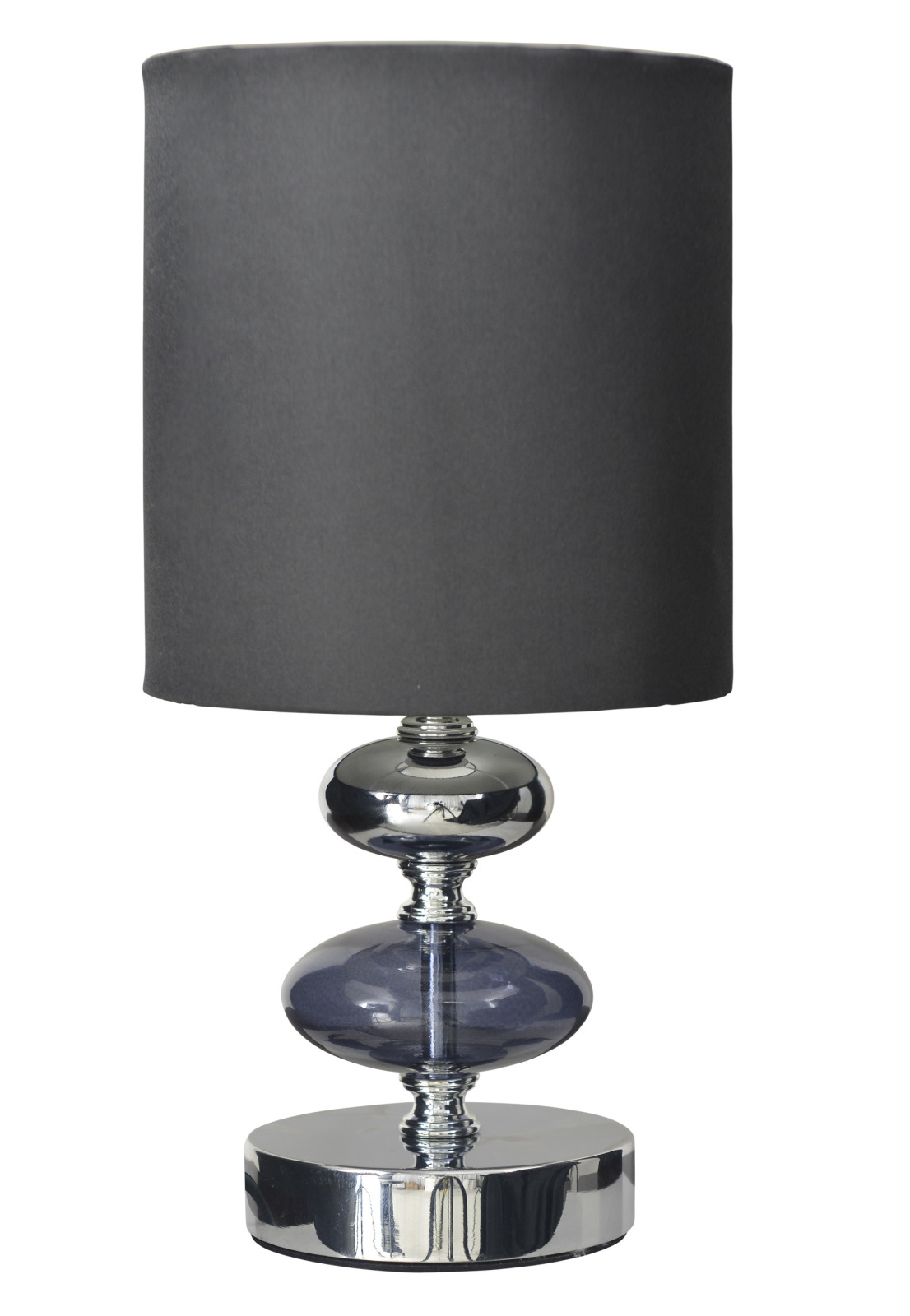 Tischleuchte MALI - schwarz-chrom - 28,5 cm hoch