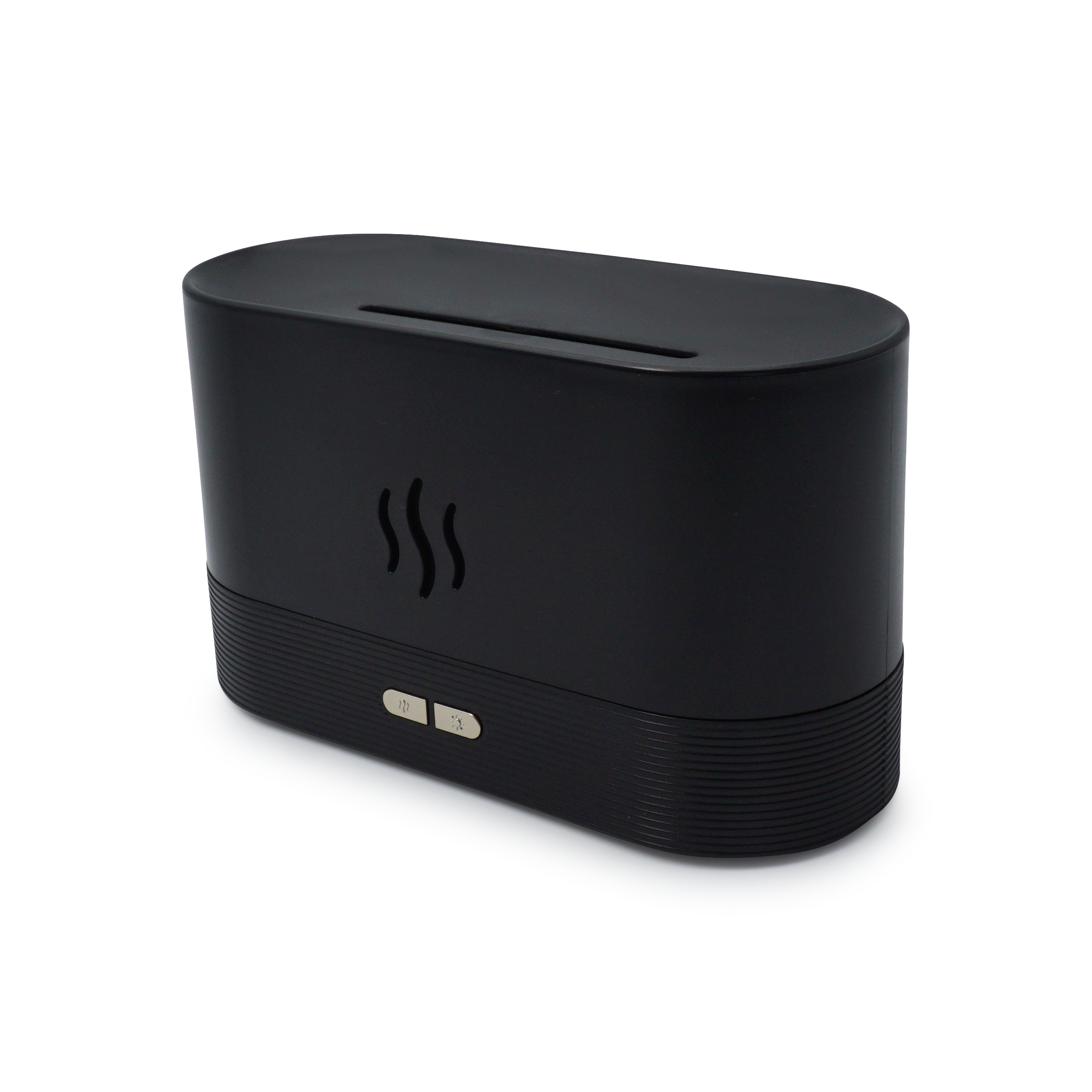 (180ml) USB Luftbefeuchter Flammen Beleuchtung Aroma Öl Diffuser mit LED Beleuchtung - Schwarz