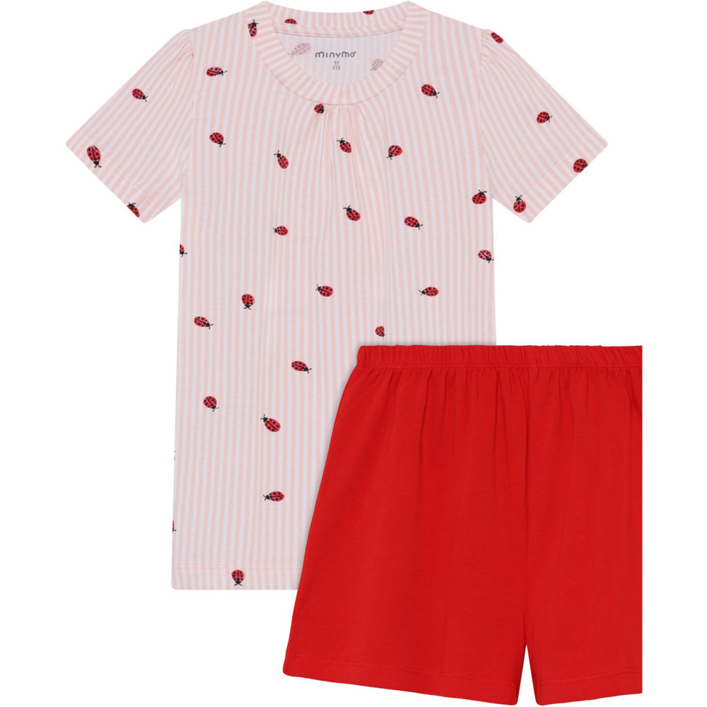 Køb Minymo Peach Blush T-Shirt+Short Sæt Aop