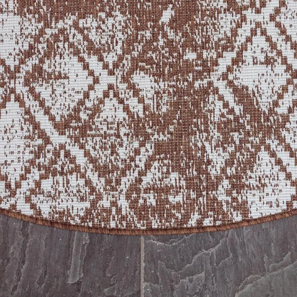 Eva Interior Buitenkleed Rond Frost - Roest - dubbelzijdig 200cm