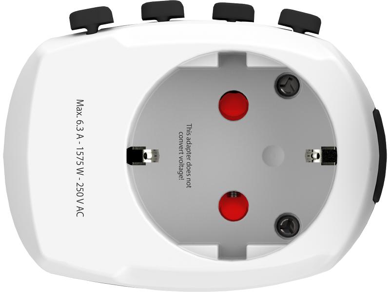 SKROSS Weltreiseadapter PRO  USB (A C) Weltreiseadapter inkl. Euro USB Charger (AC)