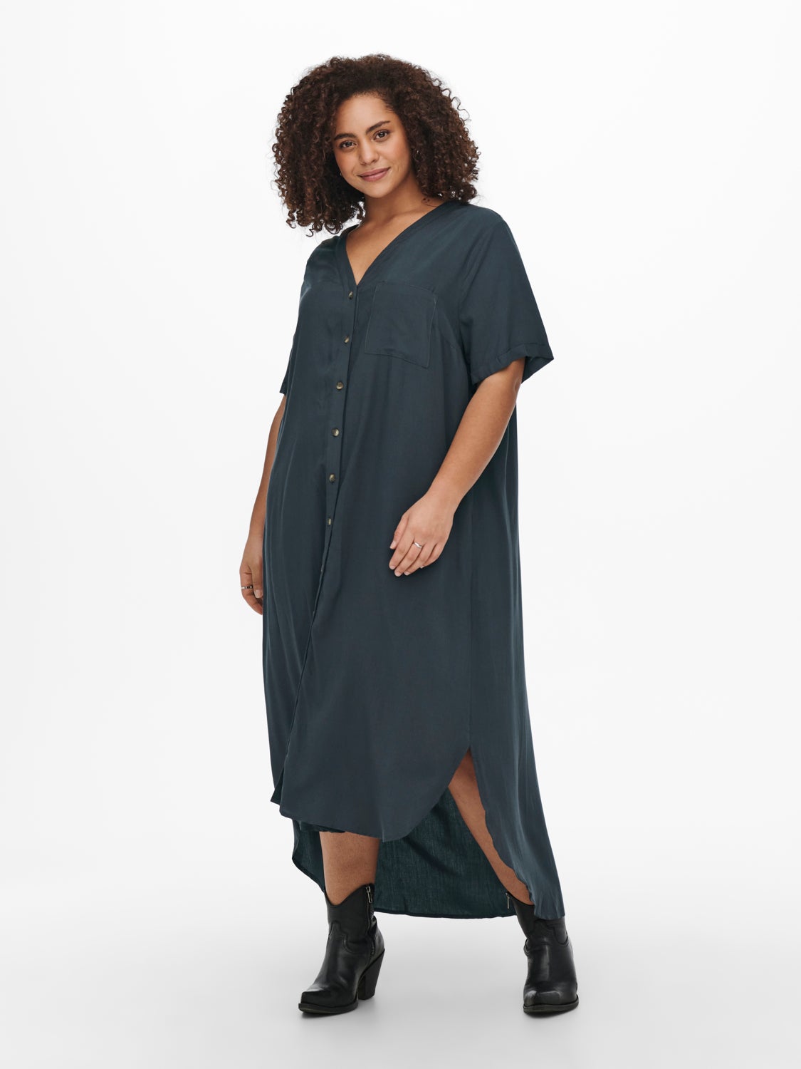 CARNEWDENIZIA Langes Kleid Blue Graphite