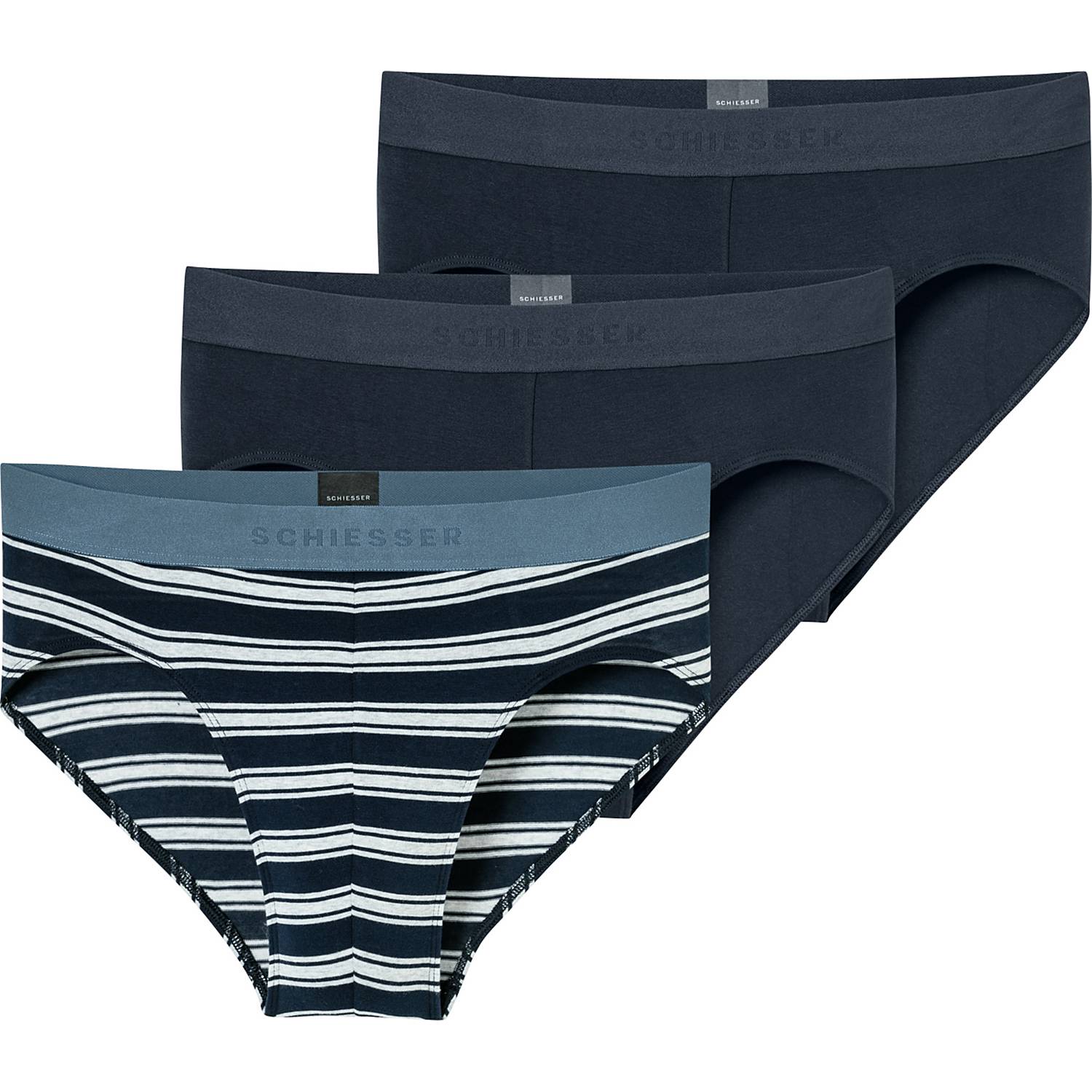 Schiesser Single-Jersey Herren-Slip im 3er-Pack