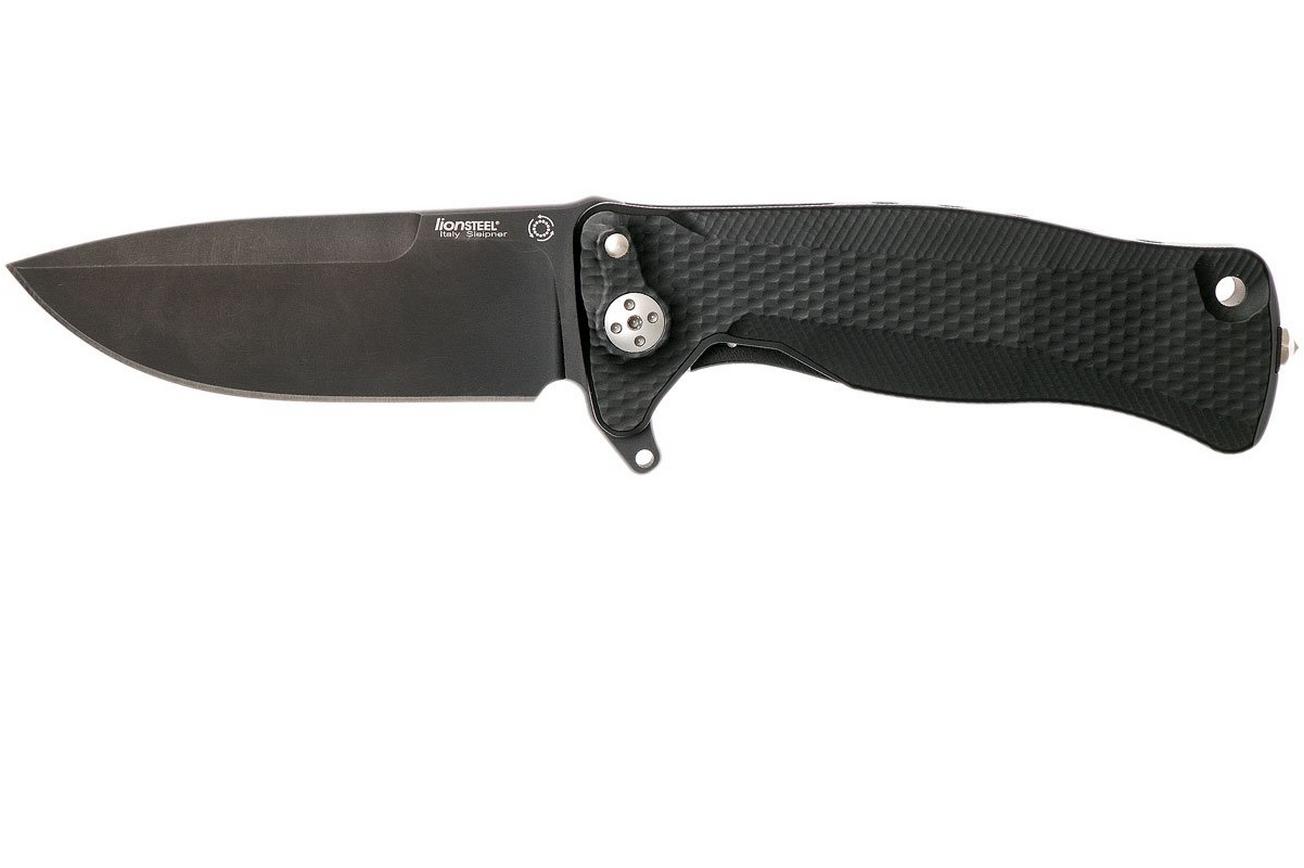 LionSteel SR11 Aluminum Black, black blade, SR11 A BB zakmes