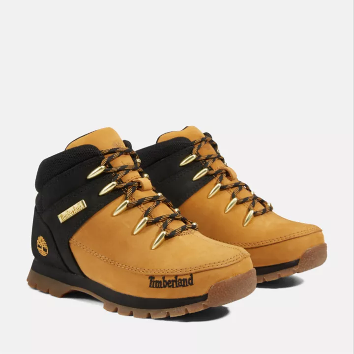 Bota de caminhada Euro Sprint para jovens, amarela/preta.