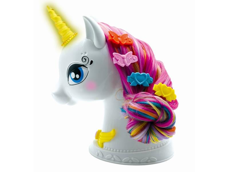 Lexibook Einhorn Frisierkopf mit Musik und Zubehör Einhorn-Set zum Stylen