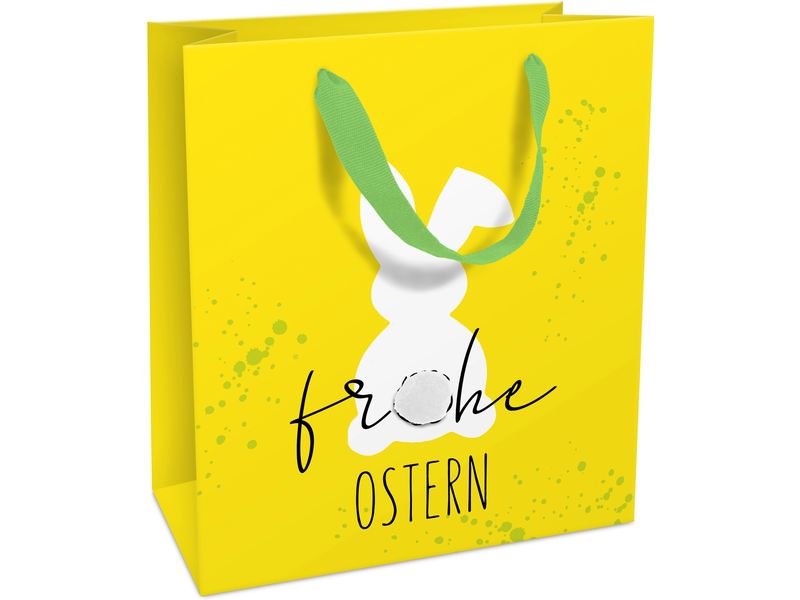 Braun   Company Geschenktasche Weisser Hase 18 x 21 x 8 cm Matte Geschenktüte