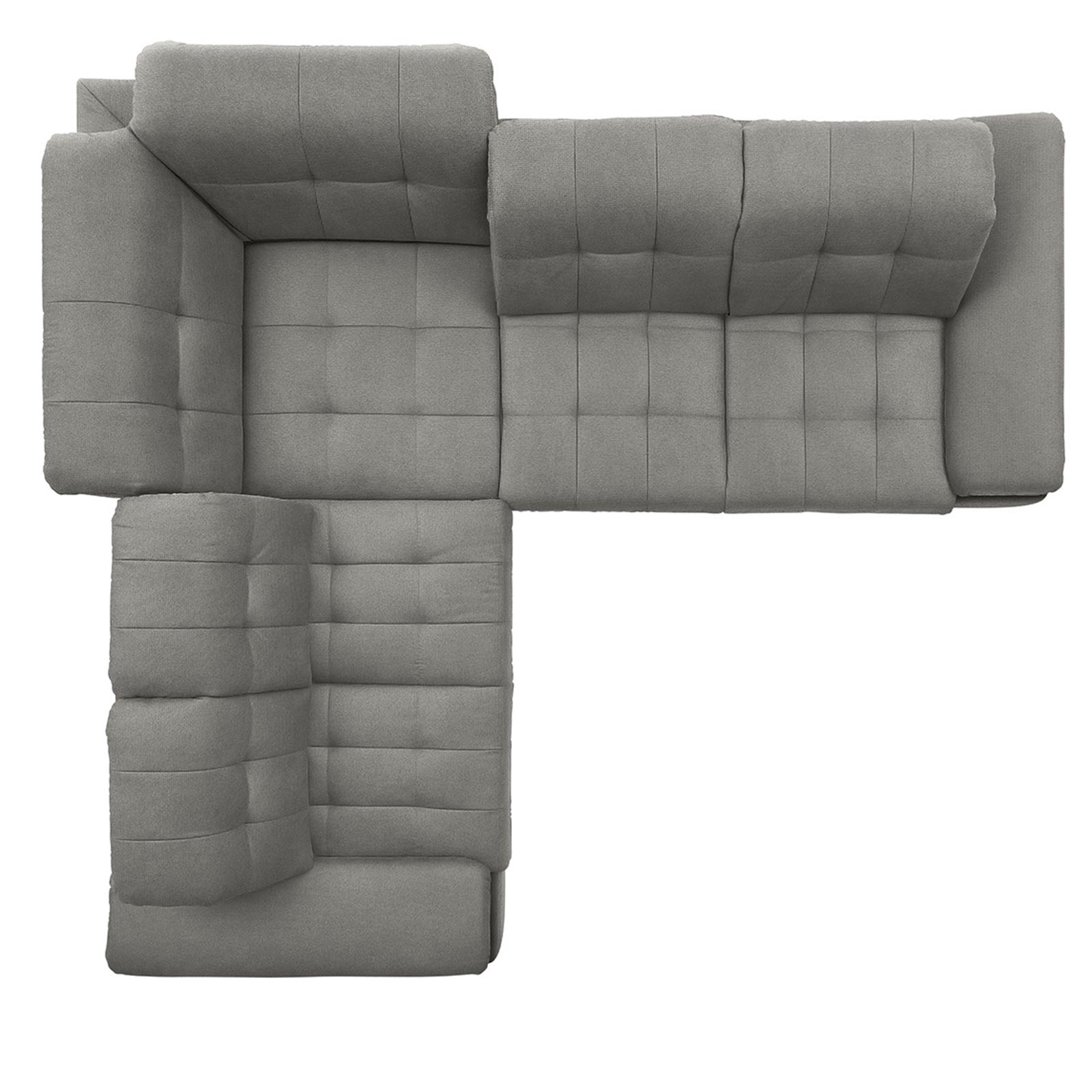 polsterpower Ecksofa - Belle silver - Basismodell - links
