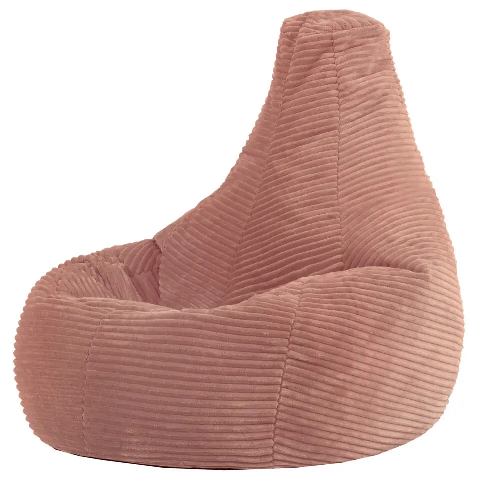 Set van 2 icon Kinderzitzakken Dalton - Corduroy Zitzak - Oud roze