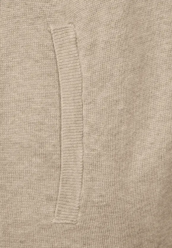 Langer Strick Cardigan - spring sand melange