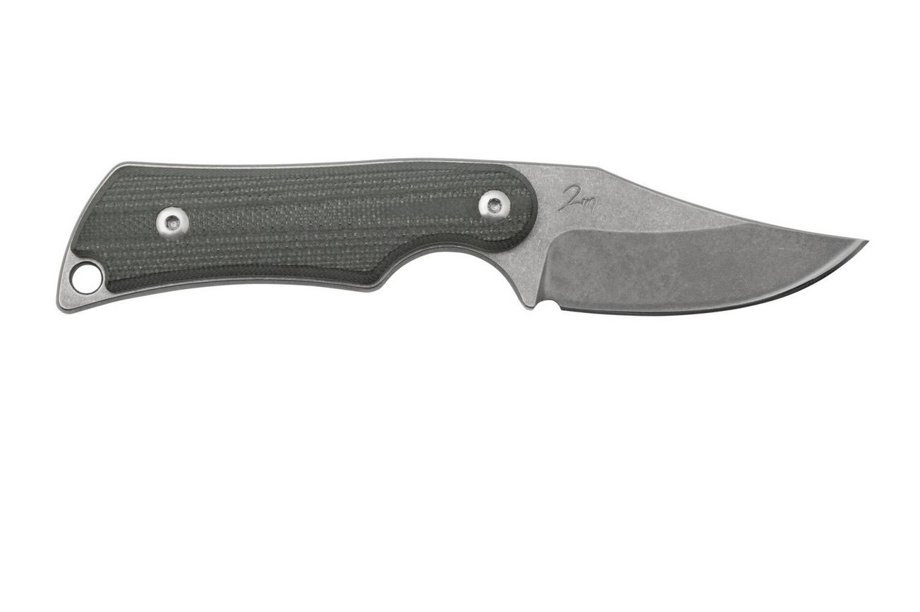 Mercury Kali N690 Stonewashed Clip Point, Black G10, vaststaand mes