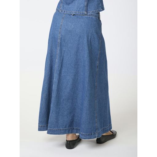 Neo Noir Nina Wrap Denim Nederdel, Blue, 40