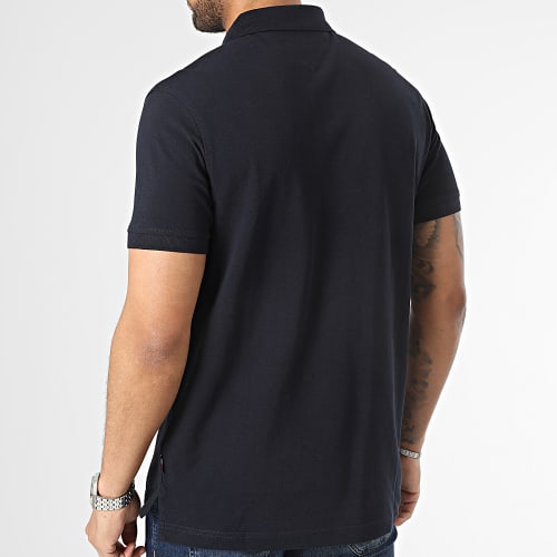 Polo Manches Courtes Flag Under Placket 1684 Bleu Marine