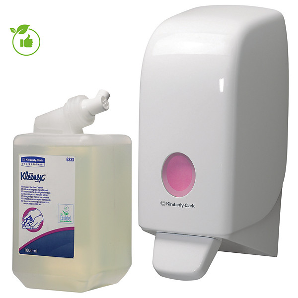 Kit distributeur savon Aquarius® et 6 cartouches 1 L crème de lavage Kleenex®