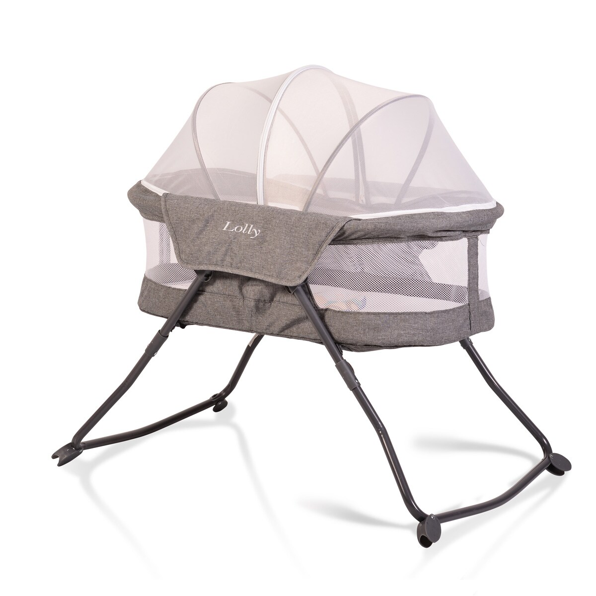 Cangaroo Babybett Lolly, Reisebett, mit Matratze, Baldachin, zusammenklappbar